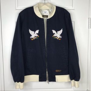 ESPIONAGE Navy Veteran Korea Bomber Zip Jacket NEW Size S Very Rare